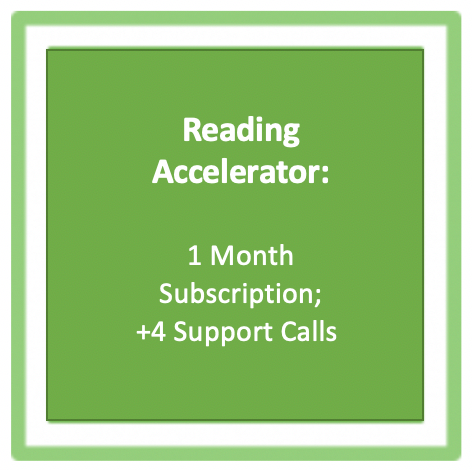 Reading Accelerator: 1 Month Subscription; includes four support calls